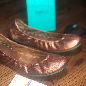 Custom Copper glitter Tieks size 9 w/ box